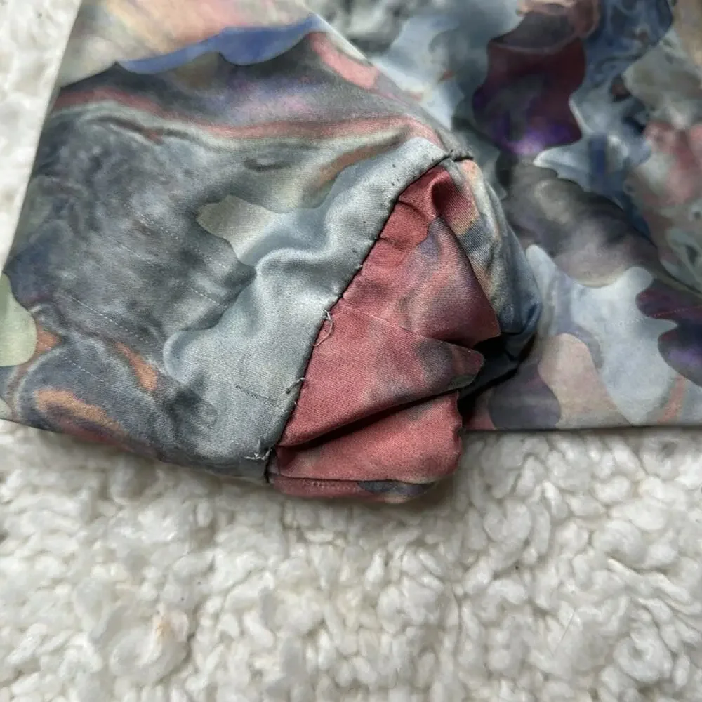 ADIDAS Originals Pastel Camo Watercolor Satin Hoodie Multicolor Pullover